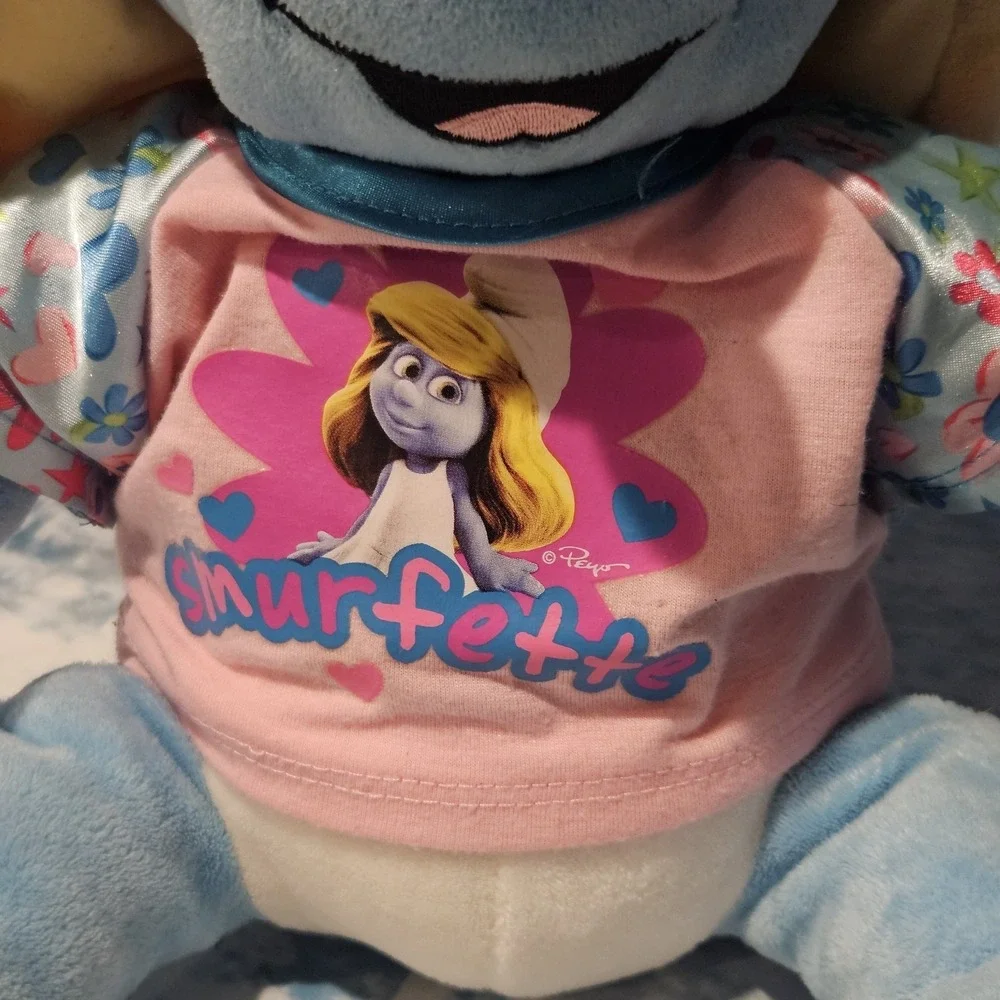 Build A Bear Smurfette Kellytoy Papa Smurf Plush Bundle Movie Stuffed Animals